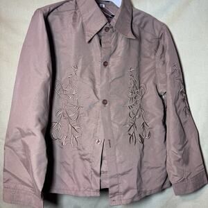 MJ Collection 2 Piece Boys Outfit Set Size 6 Tan NWT Long Sleeve Button Up